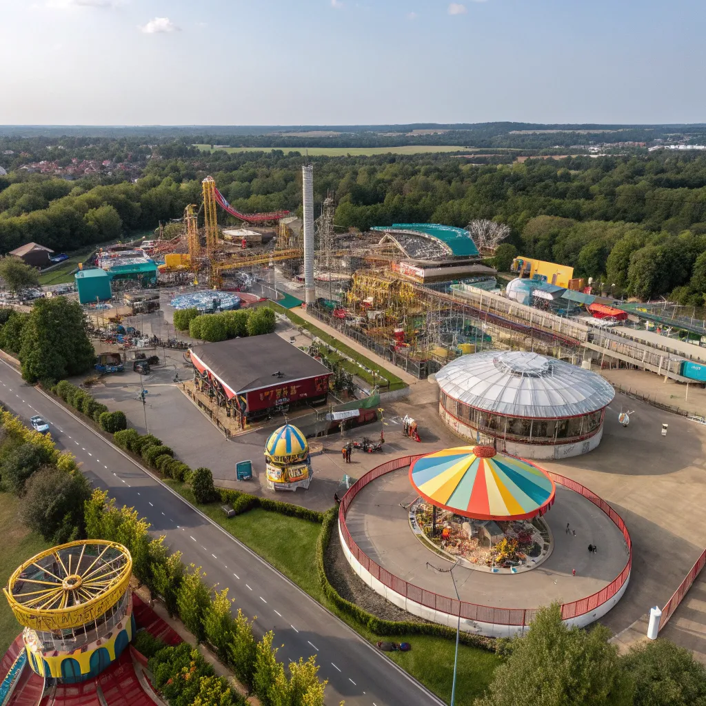 Aerial view of MORNAVETH Amusement Park